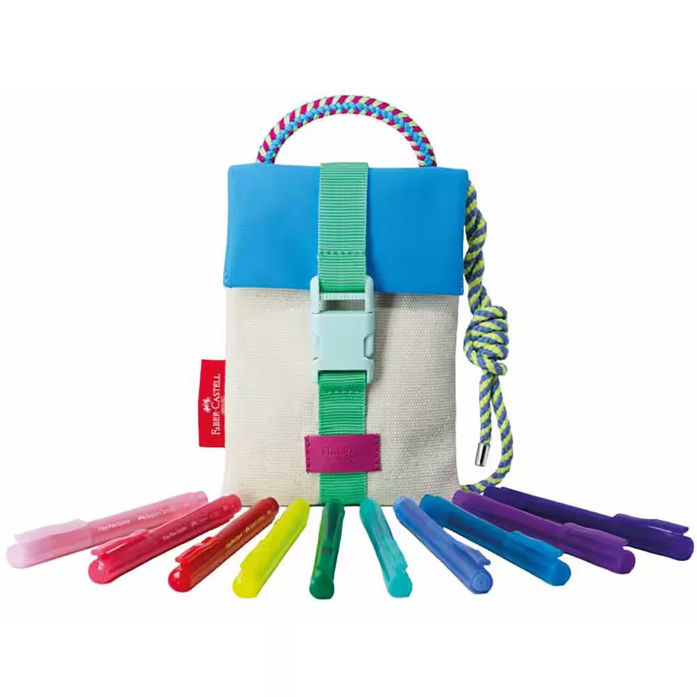 Kit Caneta hidrográfica Fine Pen 10 Cores + Shoulder Bag Breeze, - KT 1 UN