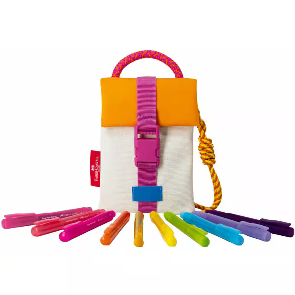 Kit Caneta hidrográfica Fine Pen 10 Cores + Shoulder Bag Summer, - KT 1 UN