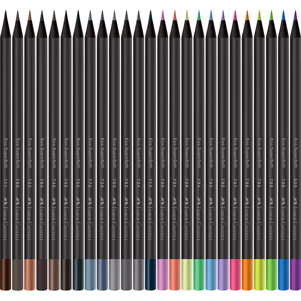 Lápis de Cor SuperSoft 100 Cores, Faber-Castell - CX 1 UN
