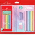 Kit Tom Pastel 10 de Cor + 2 Grafite + 6 Canetinhas + Apontador e Borracha - CX 1 UN