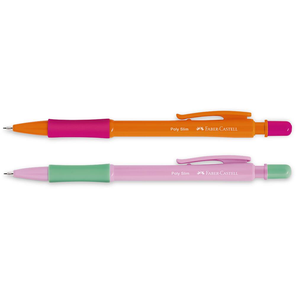 Lapiseira Poly Slim 0.5mm Faber-Castell, Rosa e Roxo BT 1 UN