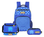 Mochila Costas Escolar P/ Laptop Sonic + Lancheira + Estojo