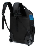 Mochila Escolar De Rodinhas Juvenil Resistente Notebook Cor Preto C Azul Desenho Do Tecido Liso