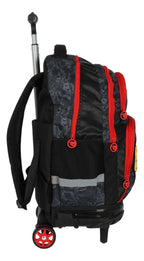 Mochila Juvenil Kit Lancheira Estojo Duplo Luxcel Hot Wheels